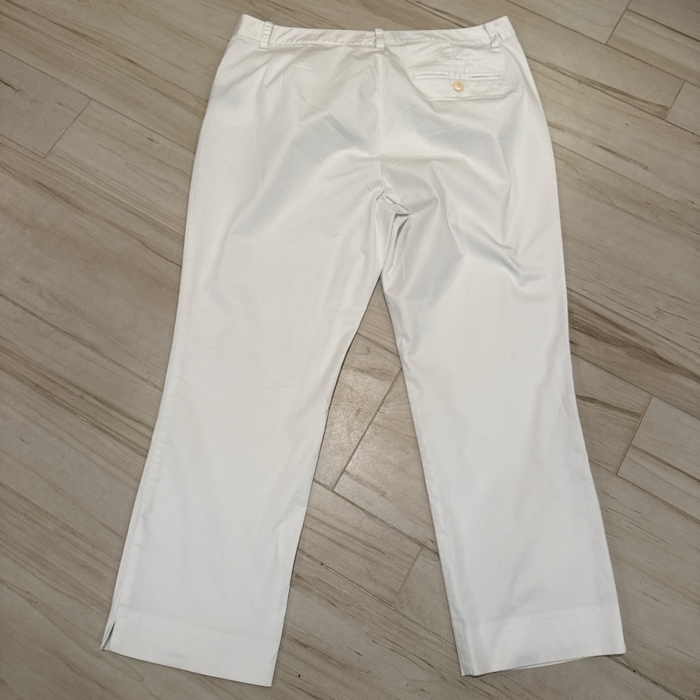LAUREN RALPH LAUREN WHITE 100% COTTON TROUSER PANTS – SIZE 12 🤍 - Picture 8 of 8
